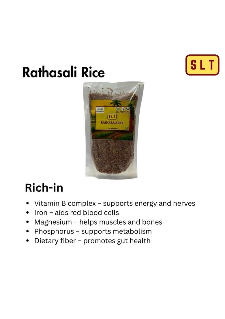 S L T Rathasali Rice 1Kg – Traditional Red From Tamil Nadu | Unpolished & Naturally Grown Rich In Iron Fiber Heritage For Daily Health