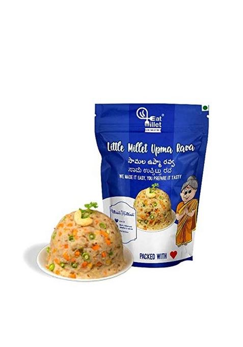 Eat Millet Little Milllet Upma Rava 500G( Pk Of 2 )- Nutritious Breakfast | Easy & Ready To Cook Meal In One Step Rich Fiber Protein For