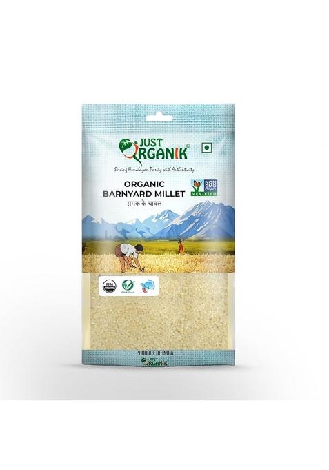 Just Organik Barnyard Millet (Jhangora/Samak Chawal/Kuthiravalli) - 500G | 100% Organic Gluten-Free Fiber-Rich Healthy For Weight Loss & Diabetic-Friendly Single Pack