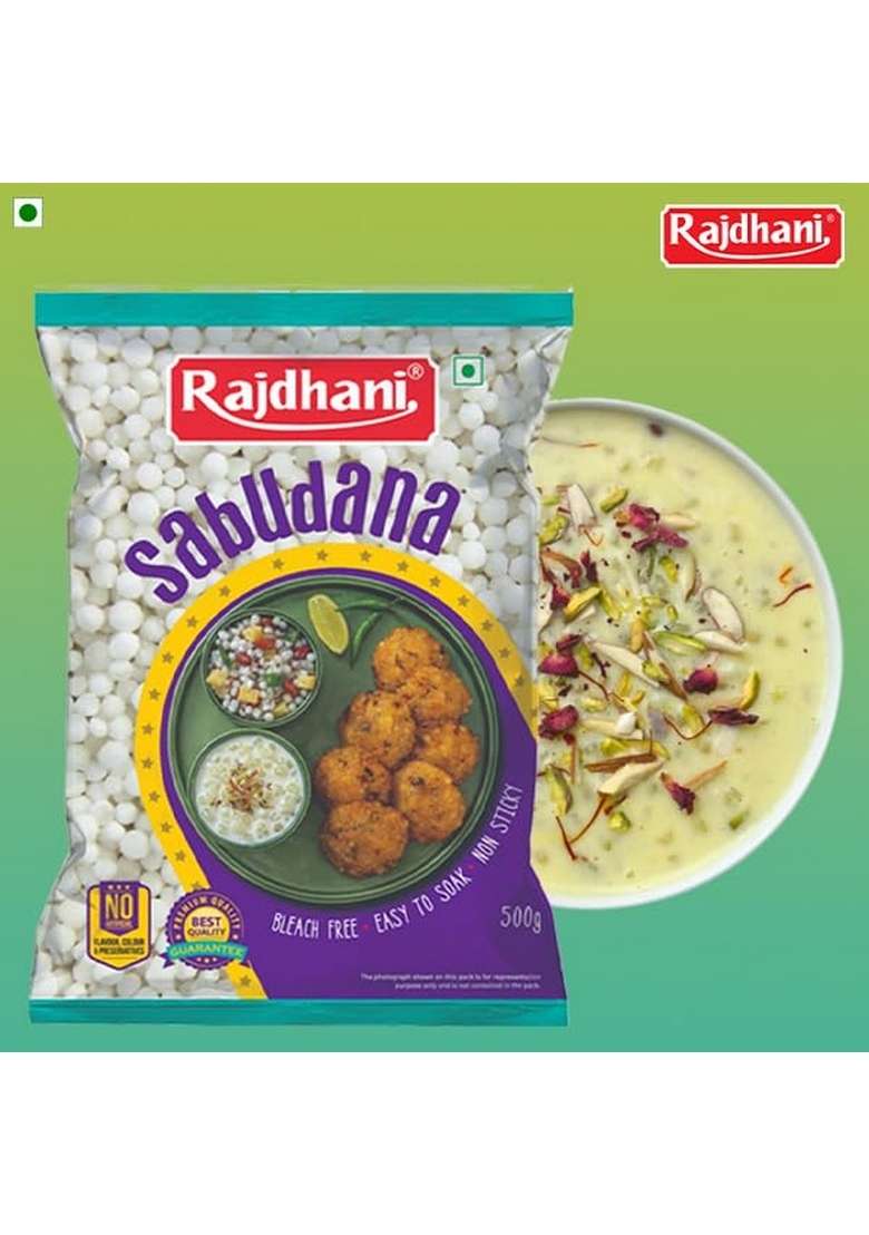 Rajdhani Organic Sabudana 500G (Pack Of 2) | Sago - Indya