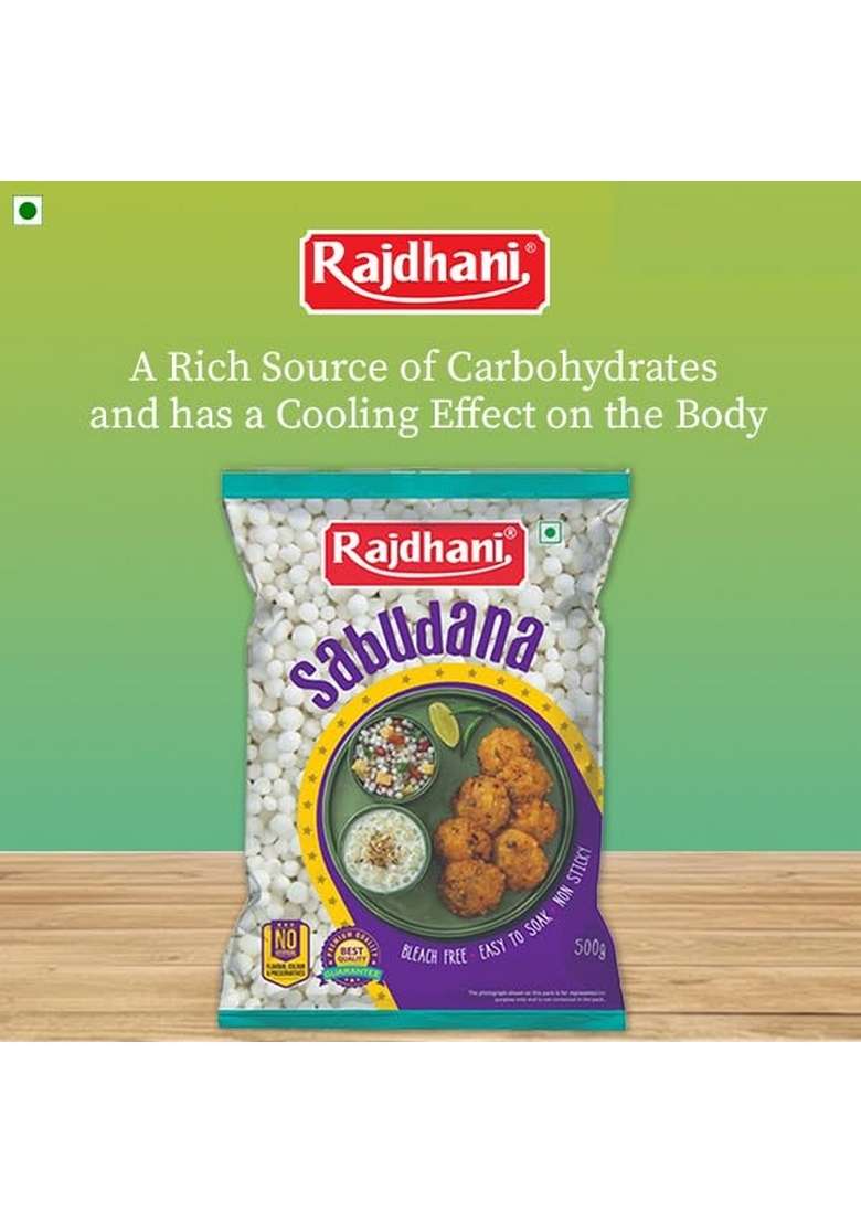 Rajdhani Organic Sabudana 500G (Pack Of 2) | Sago - Indya