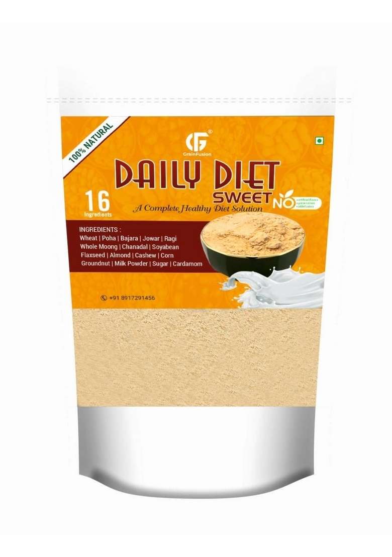 Grainfusion Daily Diet Sweet - 500Gm | Healthy & Delicious Sugar-Free Snack For Weight Management, Low-Calorie, Ideal Keto, Vegan, And Gluten-Free Diets, Perfect Satisfying Your Cravings Without The Guilt (Gf-Daily -500Gm_Pack Of 2) - Indya
