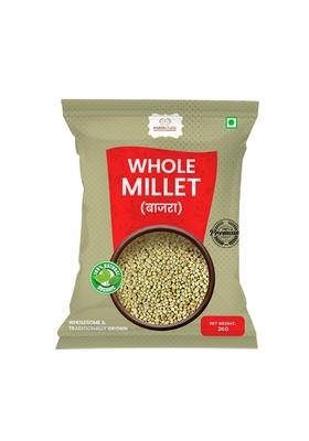 Mobile Chakki Sabut Bajra | Whole Pearl Millet Natural, Unpolished, Gluten-Free High Fiber & Iron Traditional Indian Grain For Flour, Khichdi, Porridge Farm Fresh