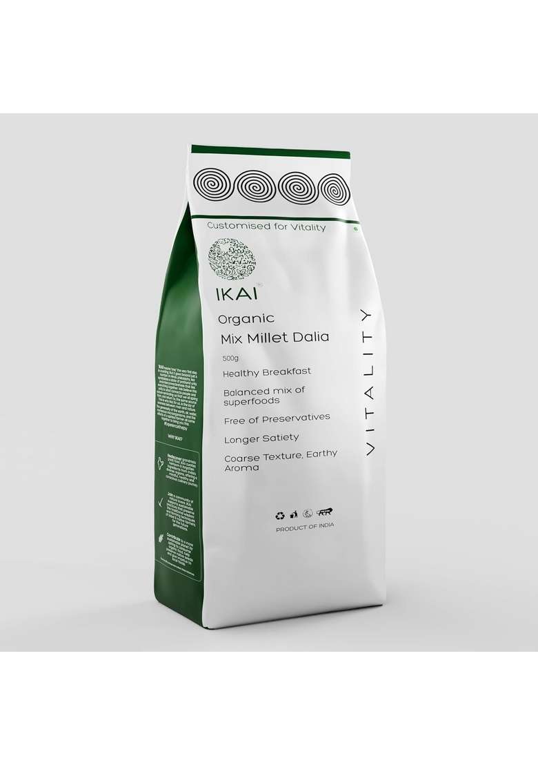 Ikai Organic Mix Millet Dalia 500Gm - Indya