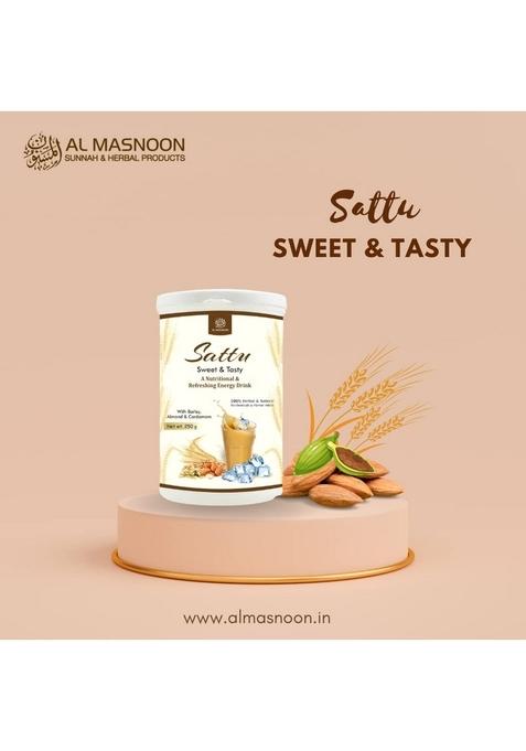 Al Masnoon Sweet Sattu With Barley, Almond & Cardamom/A Nutritional Delicious Energy Drink 250G(Pack Of 1)