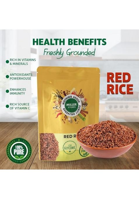 Miller Stores The Premium Red Rice 1 Kg | Nutritious And Flavorful Whole Grain Rich Source Of Iron, Vitamins Antioxidants Gluten Free No Additives