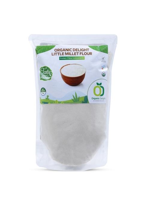 Organic Delight 100% Natural Little Millet Flour/Atta | Low Gi Atta For Healthy Cooking & Baking Gluten Free High Protein Fiber Great Roti, Dosa, And (1 Kg)