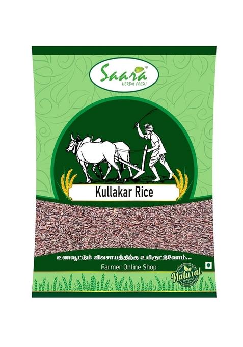 Saara Herbal Fresh Kullakar Hand Pounded Rice 500G | Traditional Red Boiled Unpolished Arisi Rice,