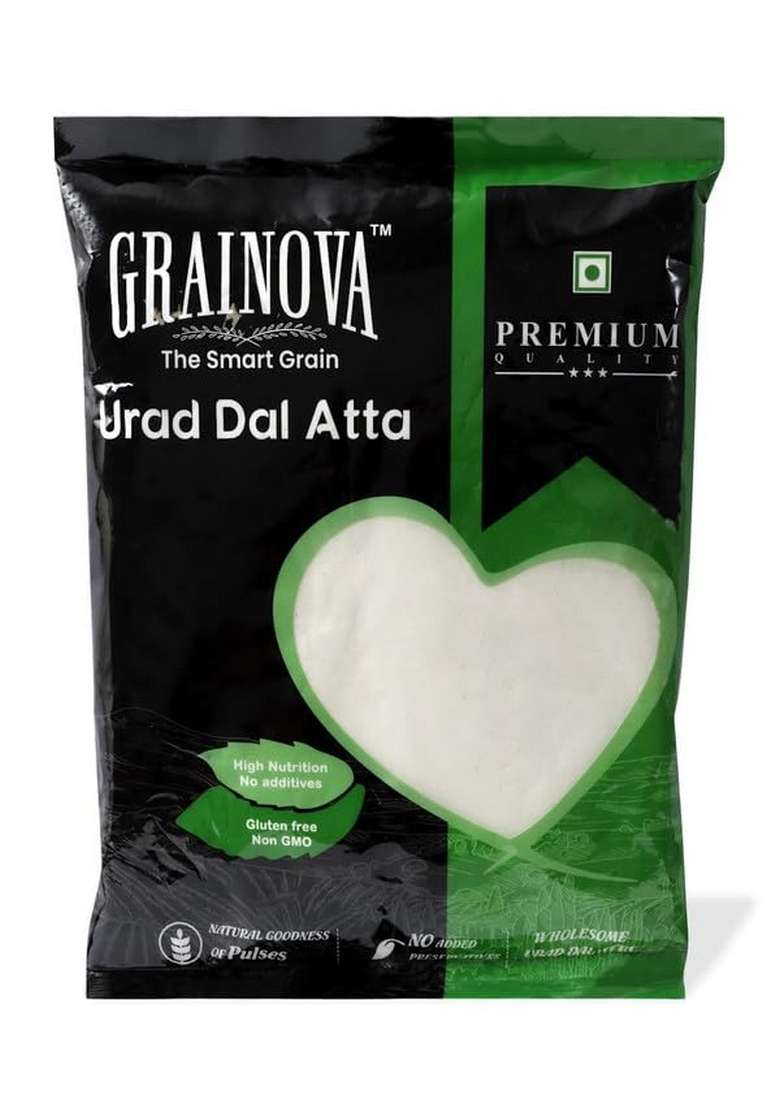 Grainova 100% Fresh And Natural Urad Dal Flour | Atta Nutritious Healthy For Cooking Baking Orad Atta/Flour Pack Of 1, 500G A3180_08_1 - Indya
