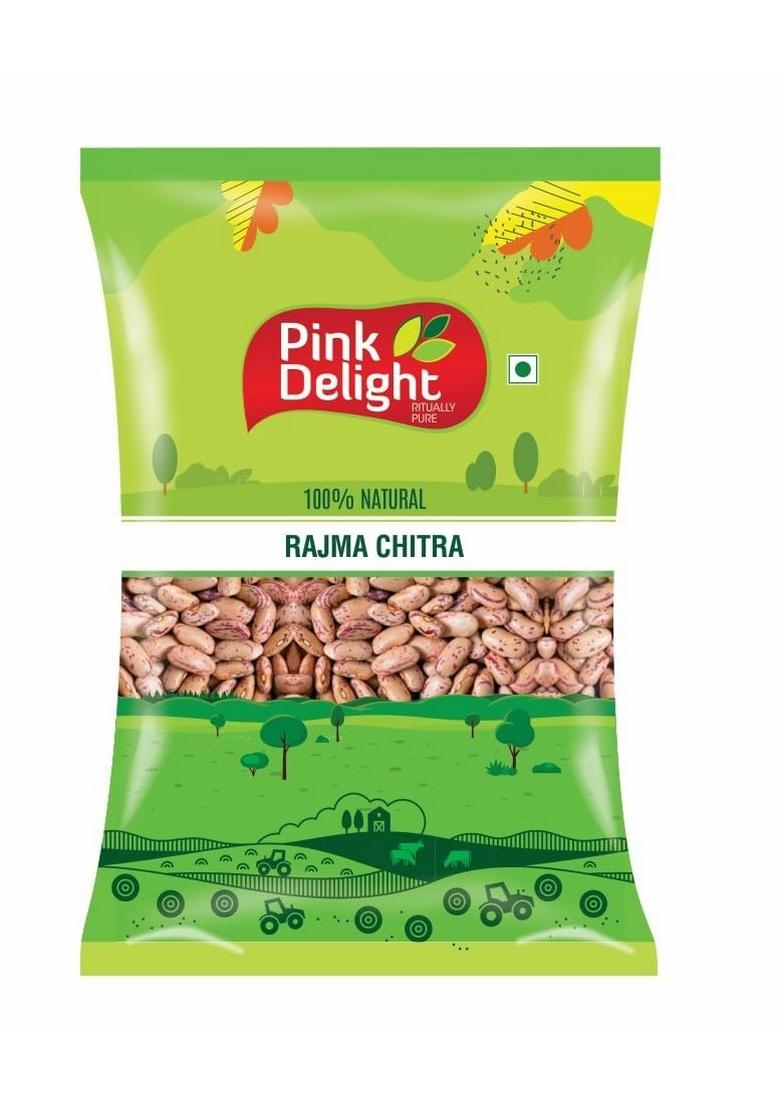 Pink Delight Premium Rajma Chitra (Pink Rajma) | Kidney Beans Gluten Free 100% Dry And Unpolished 1 Kg Pack