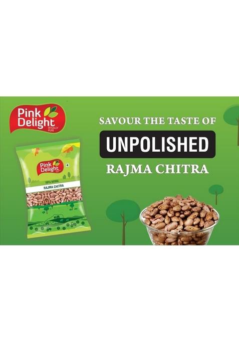 Pink Delight Premium Rajma Chitra (Pink Rajma) | Kidney Beans Gluten Free 100% Dry And Unpolished 1 Kg Pack