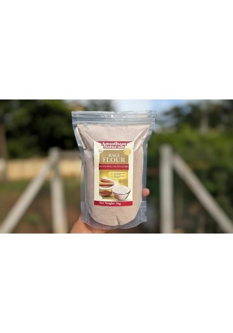 Amudham Naturals 100% Pure Ragi Flour, Traditional Indian Finger Millet No Added Preservatives, Gluten-Free, 1 Kg