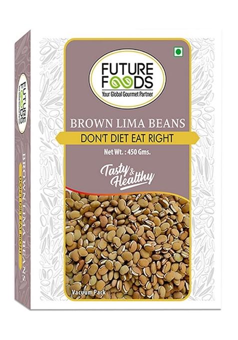 Future Foods Premium Brown Lima Beans 450 Gram|High In Fiber & Protein|Heart Healthy Gluten-Free|Low Fat Low Sodium|Rich Dietary Iron |Supports Digestion Bone Health