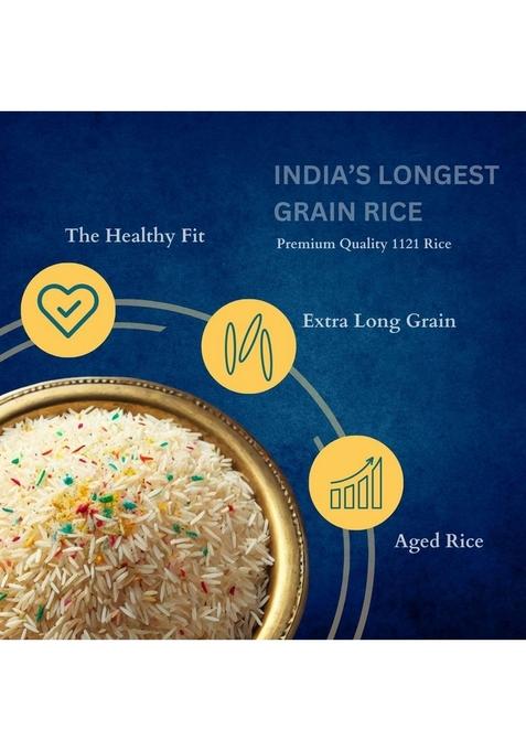 Taj Mahal Fiesta Supreme Basmati Rice | Extra Long Premium Grain Aged & Fragrant 1Kg Pack