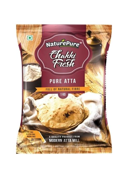 Naturepure (Device Of Leaf) Chakki Atta | 1 Kg 100% Whole Wheat Rich In Protein & Fibre Pure Natural