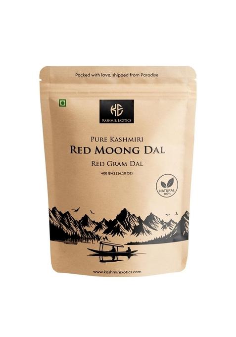 Kashmir Exotics Premium Kashmiri Red Mong Dal 400G – 100% Natural, Whole Gram Rich In Protein, Fiber & Essential Minerals Healthy Pulse For Everyday Cooking