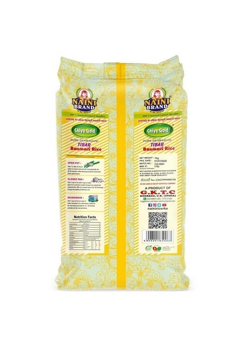 Naini Brand Chiya Gold Pure Dehraduni Tibar Basmati Rice 1 Kg | Same Quality Since Last 30 Years