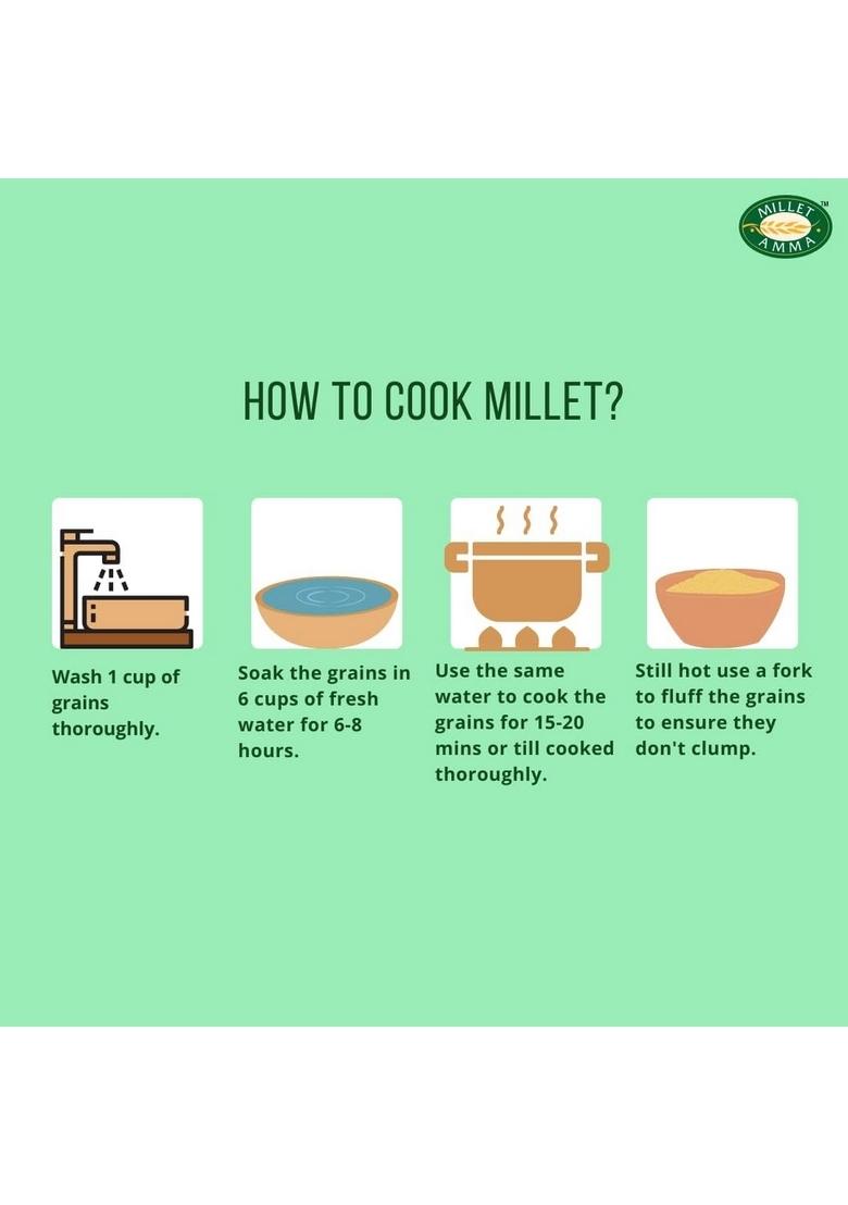 Millet Amma Organic Gluten Free Unpolished Foxtail Millets For Overall Wellness And Balanced Nutrition