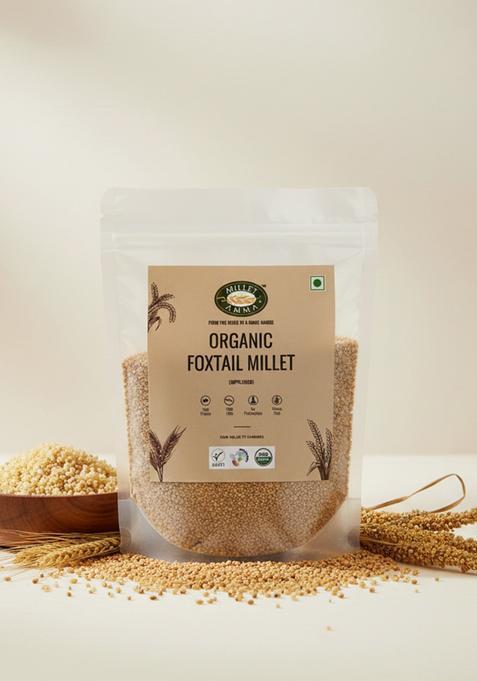 Millet Amma Organic Gluten Free Unpolished Foxtail Millets For Overall Wellness And Balanced Nutrition