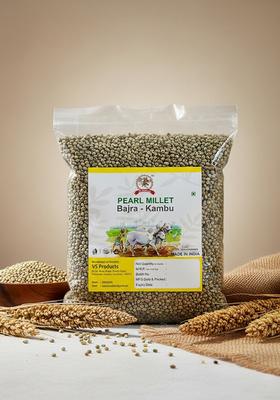 Vs Products Pearl Millet Whole Grain, 250G, Kambu Cleaned, Bajra, Ssajjalu, Sajje, Gluten Free Superfood, High Fiber, Wheat Substitute, 250G