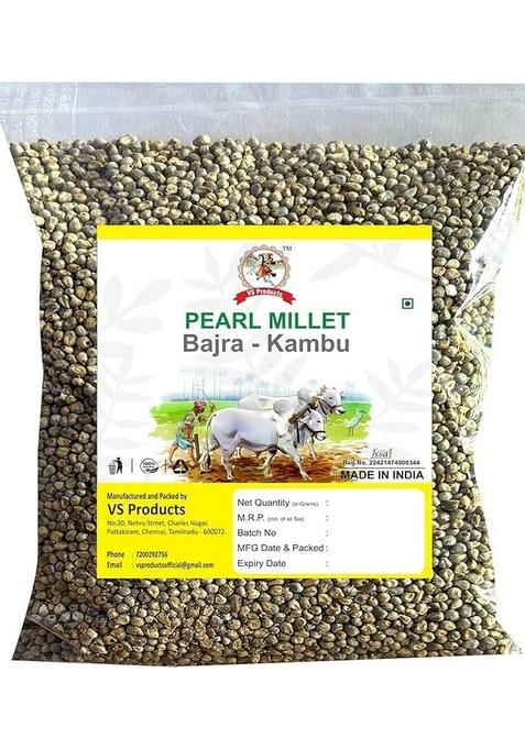 Vs Products Pearl Millet Whole Grain, 250G, Kambu Cleaned, Bajra, Ssajjalu, Sajje, Gluten Free Superfood, High Fiber, Wheat Substitute, 250G