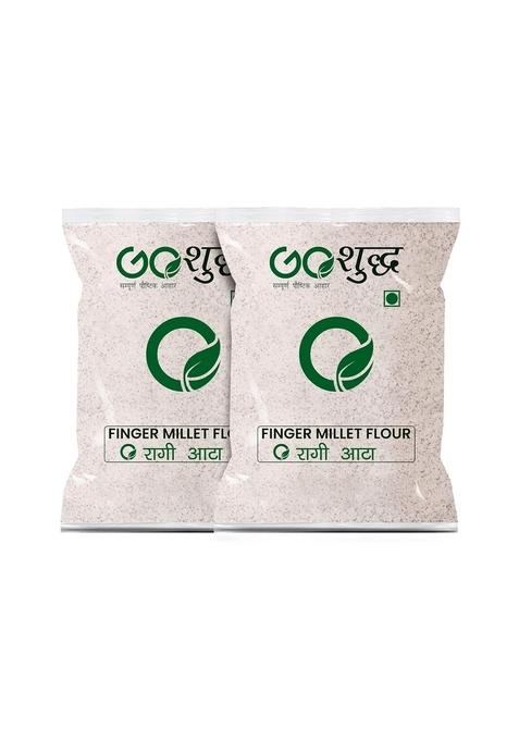 Goshudh Ragi Atta (Finger Millet Flour)|1 Kg Each (Pack Of 2)| Combo Offer| Kitchen Essentials| Cereal Grain Flour| Boosts Immunity, Skin & Hair Health| Good For Digestion