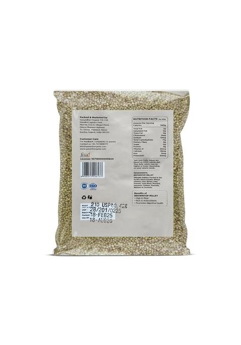 Go Earth Organic Brown Top Millet, 500Gm | Natural, Organic, Unpolished Choti Kangni, Andu Korralu Korale, Vrat Food For Fasting Gluten Free, High Fibre, Protein, Low Gi, Vegan
