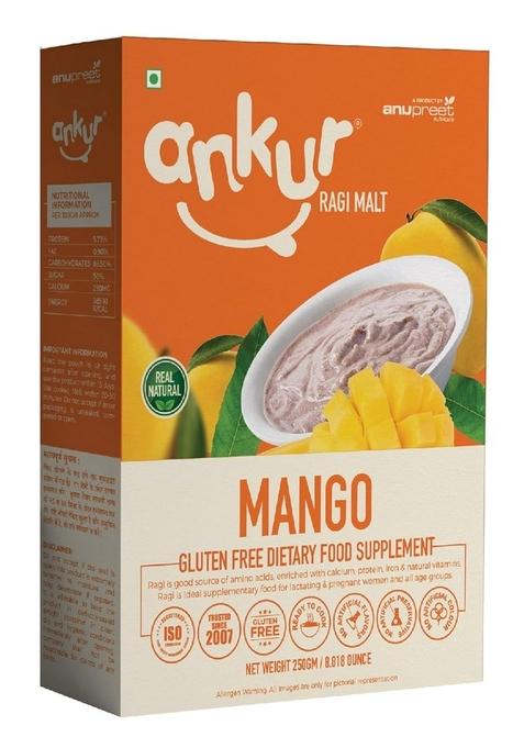 Ankur Mango Ragi Malt With Sugar Nachani Satva 200 Gm