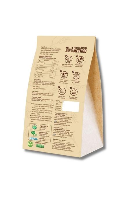 Siridhanya Millet Khichdi Instant Mix | Ready To Cook Breakfast High Fibre Savoury Tasty Homemade Style In Minutes Ideal For Busy Mornings & Light Meals (450G Pack Of 1)