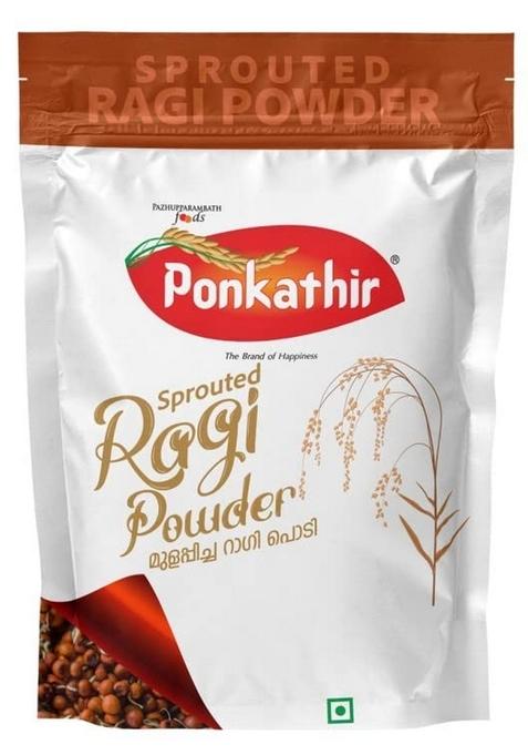 Ponkathir Sprouted Ragi Powder 400 Grams | 100% Natural Finger Millet Flour Kelvaragu Rich In Calcium & Protein Gramsx1Pkt