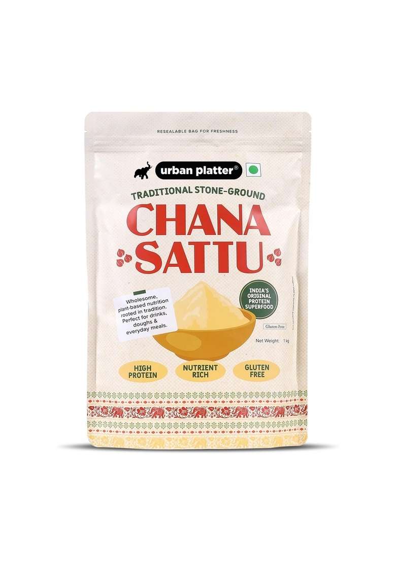 Urban Platter Chana Sattu Powder, 1Kg (Traditional Roasted Gram Flour | Rich In Protein Perfect For Drink Gluten Free) - Indya