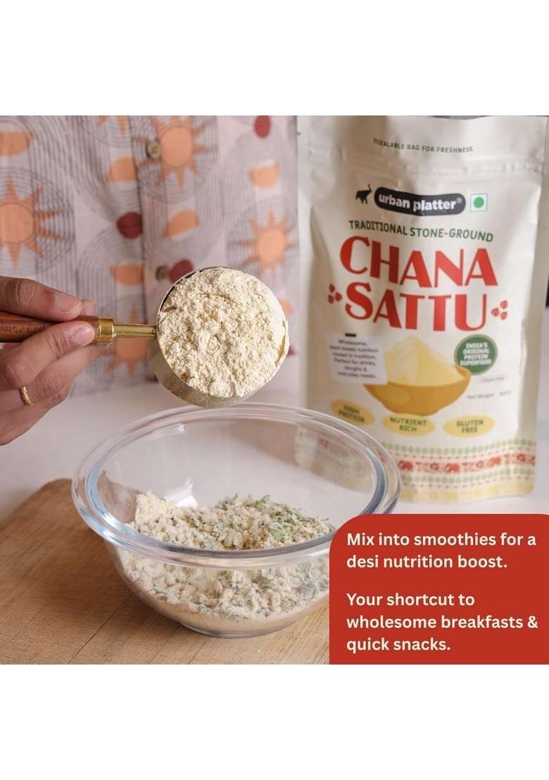Urban Platter Chana Sattu Powder, 1Kg (Traditional Roasted Gram Flour | Rich In Protein Perfect For Drink Gluten Free) - Indya