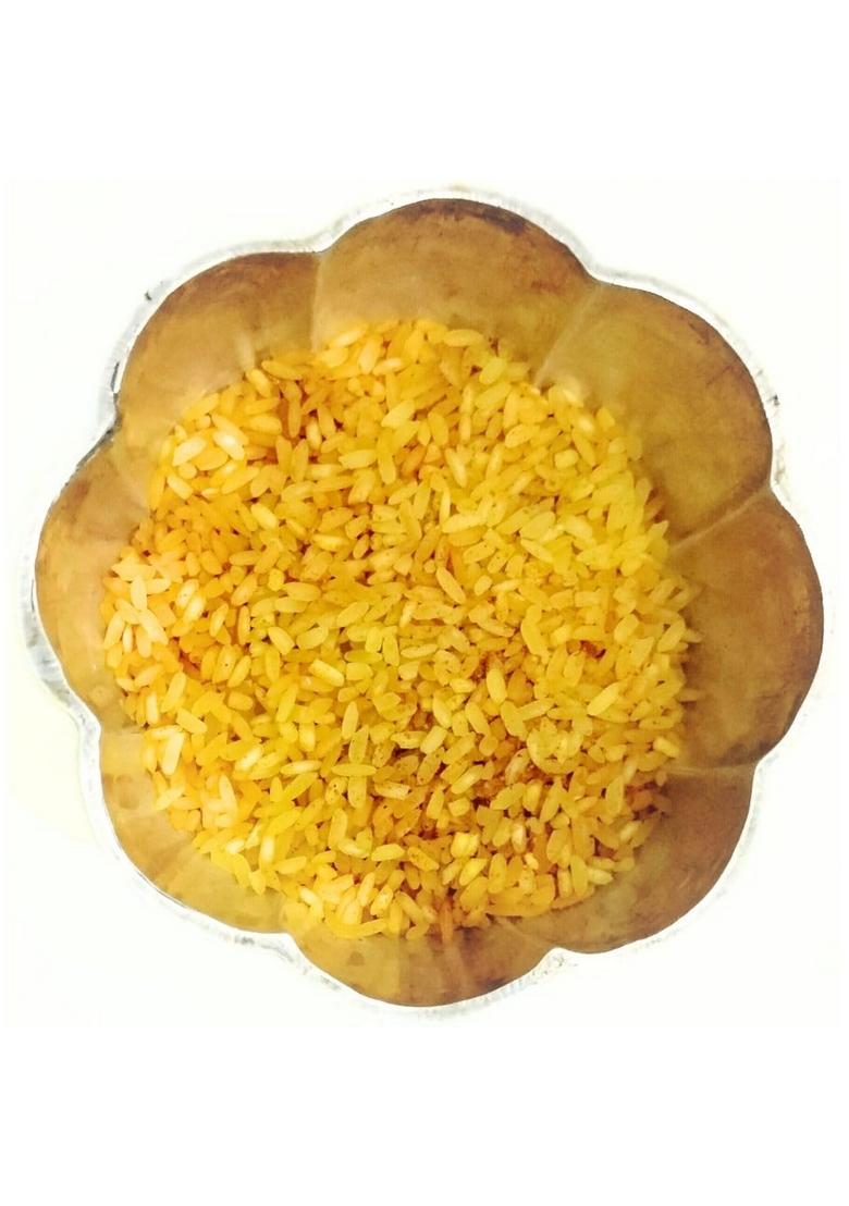 Mmr Global Yellow Rice, Akshat Rice 500 Gms Turmeric, Ghee, Camphor Mixed, Akshantalu, Haldi Chawal