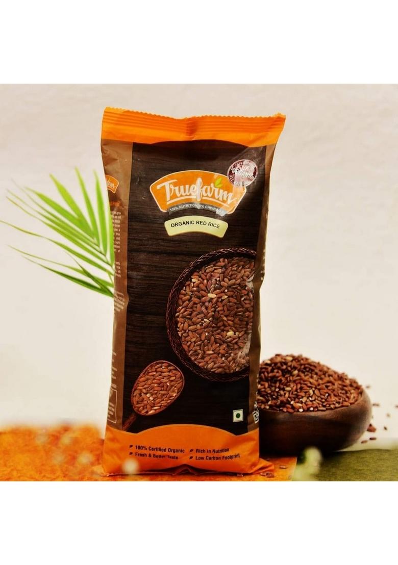Truefarm Truefarm- Organic Red Rice (2X750G) | High Nutrient Content Rich In Fiber And Selenium Unique Nutty Flavor No Toxic Fertilizers Or Harsh Chemicals Healthy