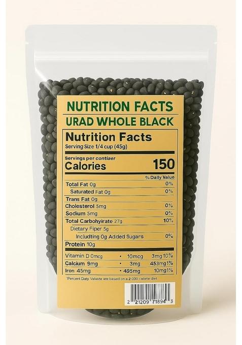 Ritual Farms Natural Unpolished Urad Whole | Black Gram Lentils Indian Pulses For Cooking And Daily Use Ideal Preparing Vegetarian Dishes (1Kg)