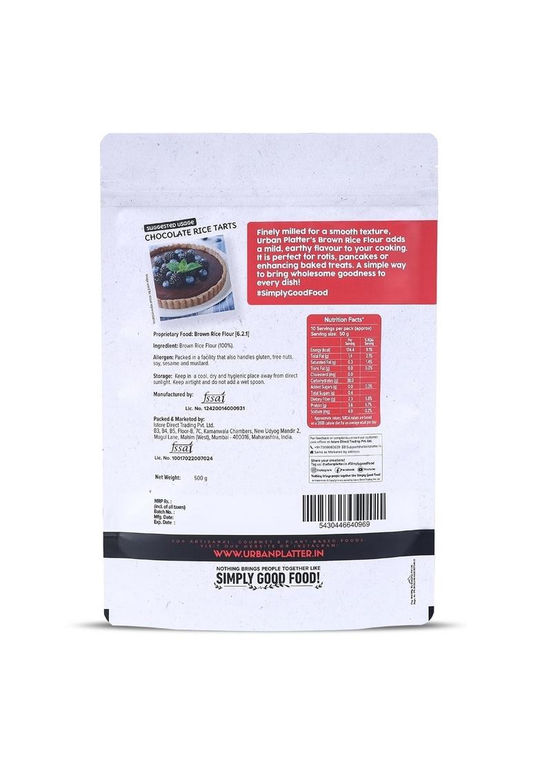 Urban Platter Brown Rice Flour, 500G (Gluten-Free | Good Source Of Fiber And Protein Ideal For Baking)