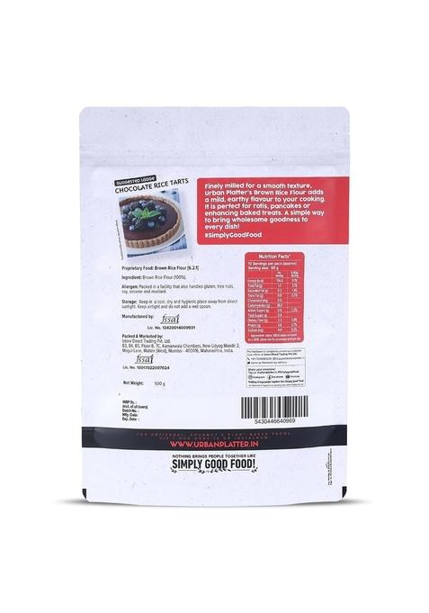 Urban Platter Brown Rice Flour, 500G (Gluten-Free | Good Source Of Fiber And Protein Ideal For Baking)