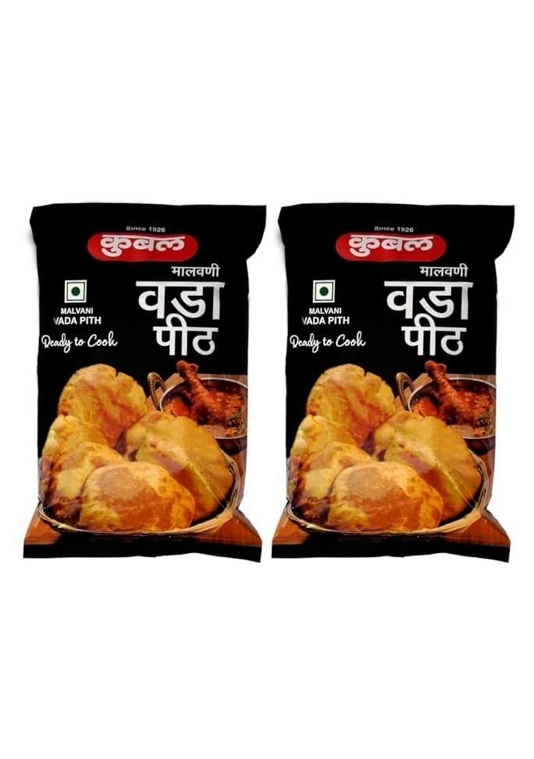 Kubal Kubalmalvani Vade Pith | Authentic Spice Mix For Delicious Kombdi Easy To Use, Flavorful, And Ready Cook Healthy Multigrain Malvani Flour Traditional Cuisine (Pack Of 2)
