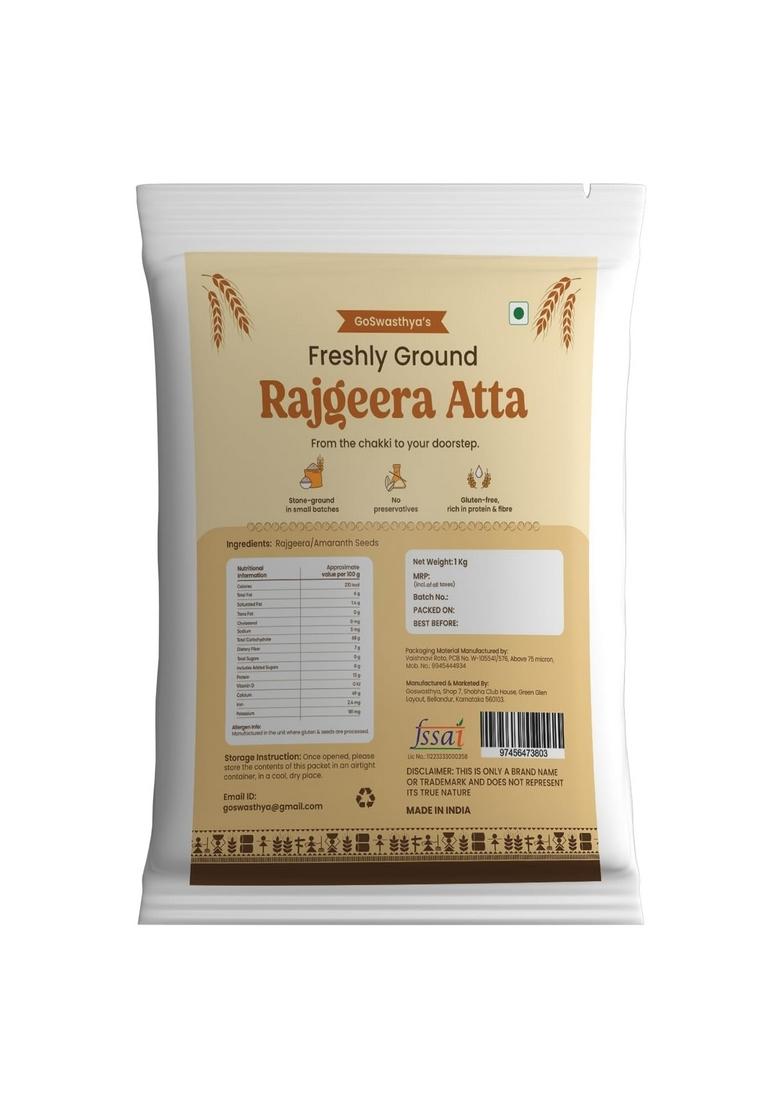 Goswasthya Freshly Ground Rajgeera Amaranth Seed Flour Atta | 100% Stone Preservative-Free 500 Gram Pack