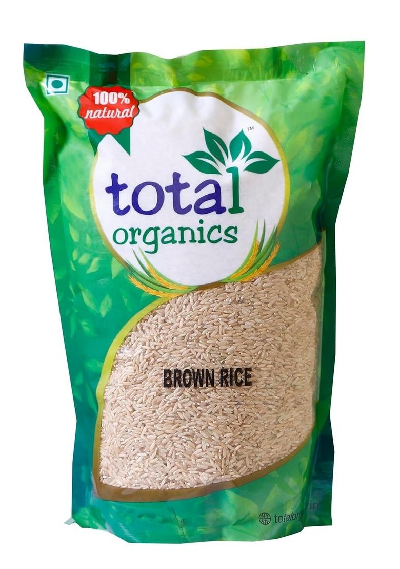 Total Organics Multigrain Brown Organic Whole Grain Rice High In Fiber Low Carb Zero Cholesterol Enriched With Vitamins And Minerals 1 Kg