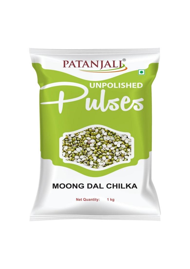 Patanjali Unpolished Moong Dal Chilka 1Kg, Nutrient Rich & Tasty, Source Of Protein, Retaining Natural Goodness
