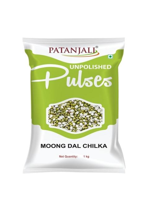 Patanjali Unpolished Moong Dal Chilka 1Kg, Nutrient Rich & Tasty, Source Of Protein, Retaining Natural Goodness