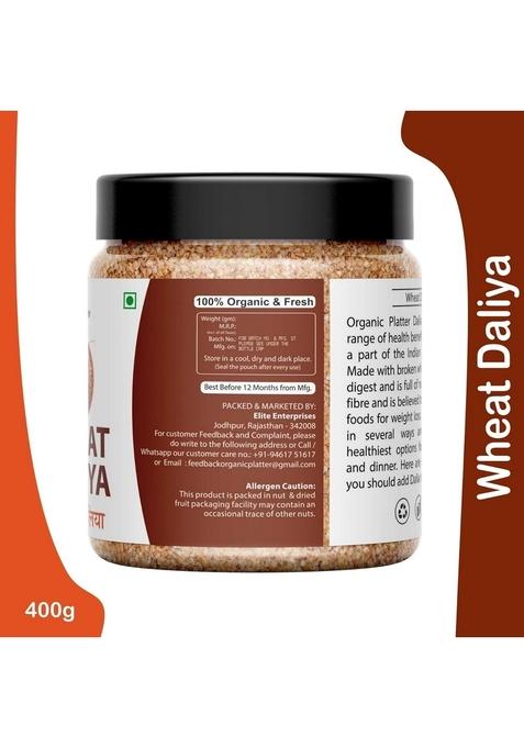 Organic Platter Wheat Daliya |Broken Wheat| Dalia| Gehu Ka Daliya| Khapli High Protein Daliya|Bulgur