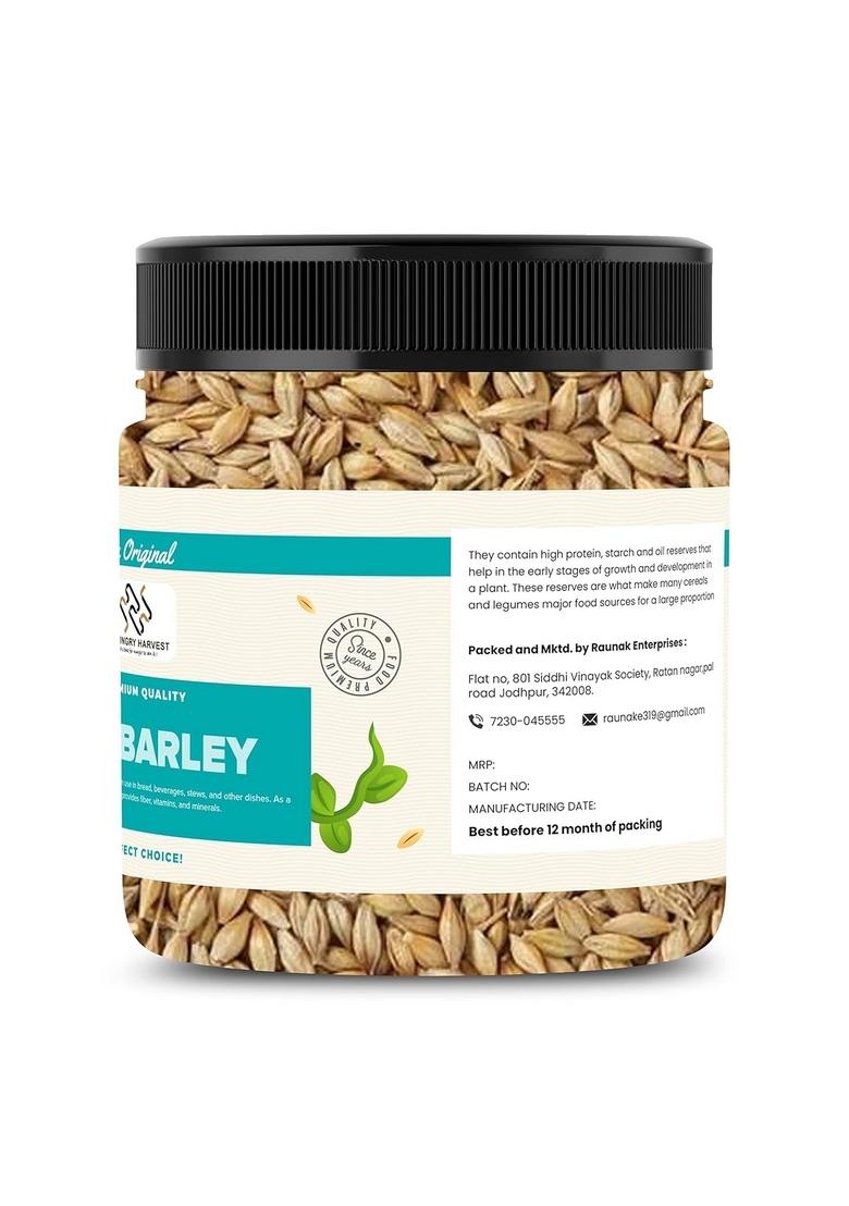 Hungry Harvest Jau Sabut (Barley Whole Grain)| With Fibre, Vitamins & Minerals| For Weight Loss Improves Digestion| Jar Pack| Raw Barley Seeds (Jau) | (300 Grams (Pack Of 1 300 Grams))