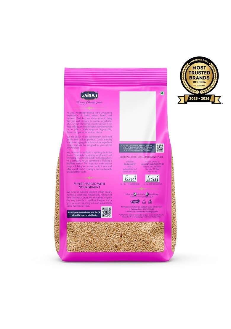 Jairaj Amaranth (Rajgira) Seeds - 1Kg | Rich In Fiber And Protein No Cholesterol Gluten Free - Indya