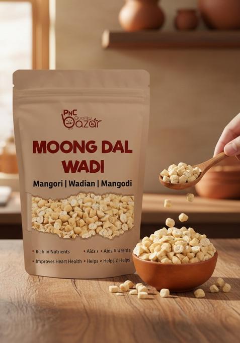 Pnc Quality Bazar Handmade/Homemade Moong Dal Wadi | Mangori Wadian Vadi Badi Mangodi (250Gm)