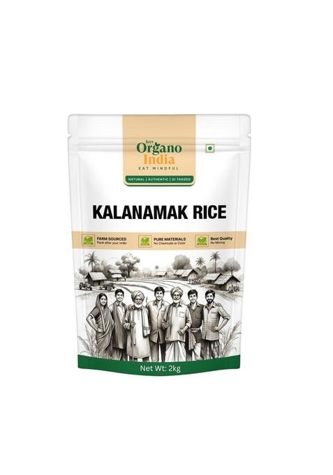 Organo India Gorakhpur Low Glycemic Kala Namak Rice-2Kg | Light Gut Rice| Gi Raw Tagged Product |High In Zinc, Iron,Fiber, Omega-3,6|Aromatic & Tasty Rice|Diabetic Friendly