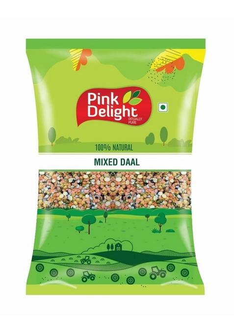 Pink Delight Premium Mixed Daal | Split Washed 100% Dry And Unpolished Gluten Free 2 Kg Pack