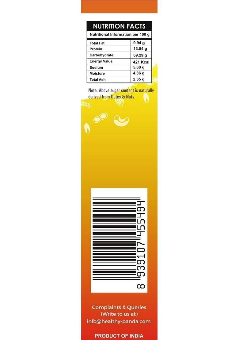 Healthy Panda Organic Sprouted Multigrain Dry Fruit Malt/Sprouted Health Mix(Health Mix) (Organic Sattu Mavu) (800 G) 100 G X Pack Of 8 - Indya