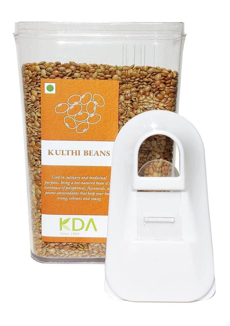 Kda Kulthi Beans (Kulthi Dal) | Horse Gram Most Protein-Rich Lentil Handpicked & Unpolished Free Easy Flow Container, 750G
